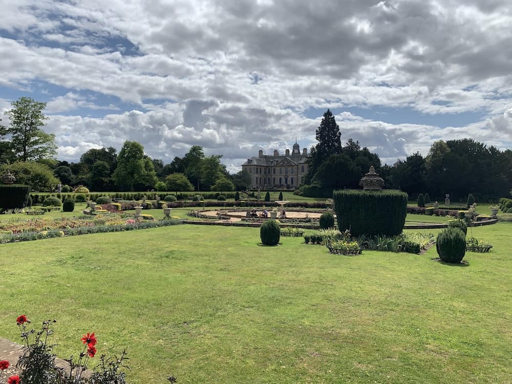 view of gardens and belton house 