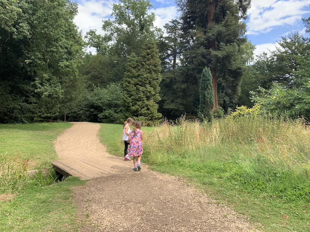 children on small bridge 