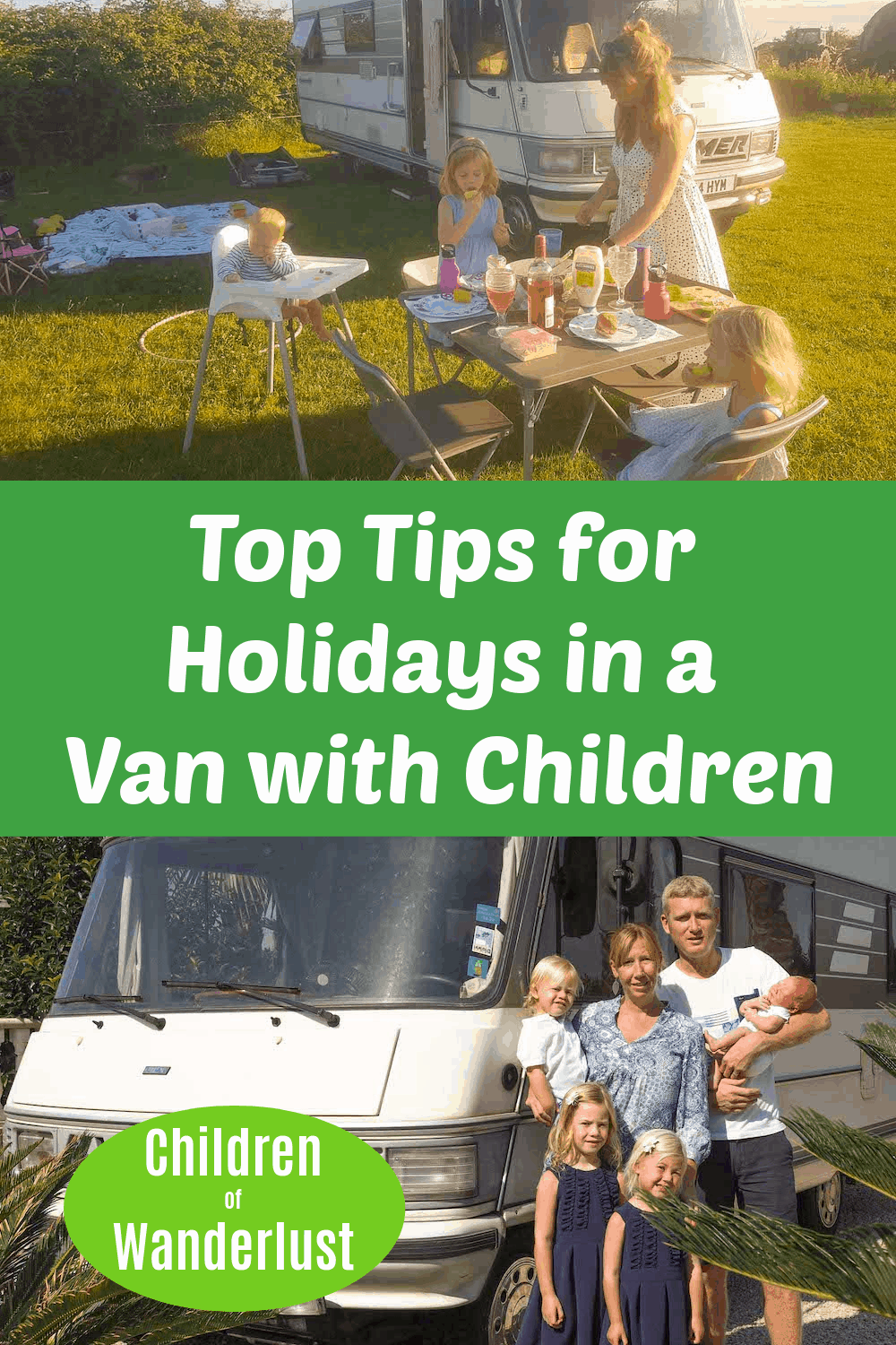 Top Tips for Holidays in a Van with Children - Pin to your favourite travel board now 