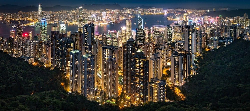 panorama-hong kong skyline