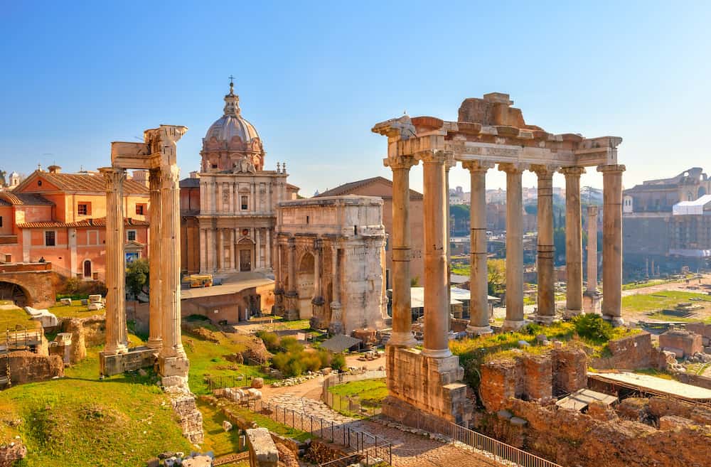 Roman ruins in Rome, Italy