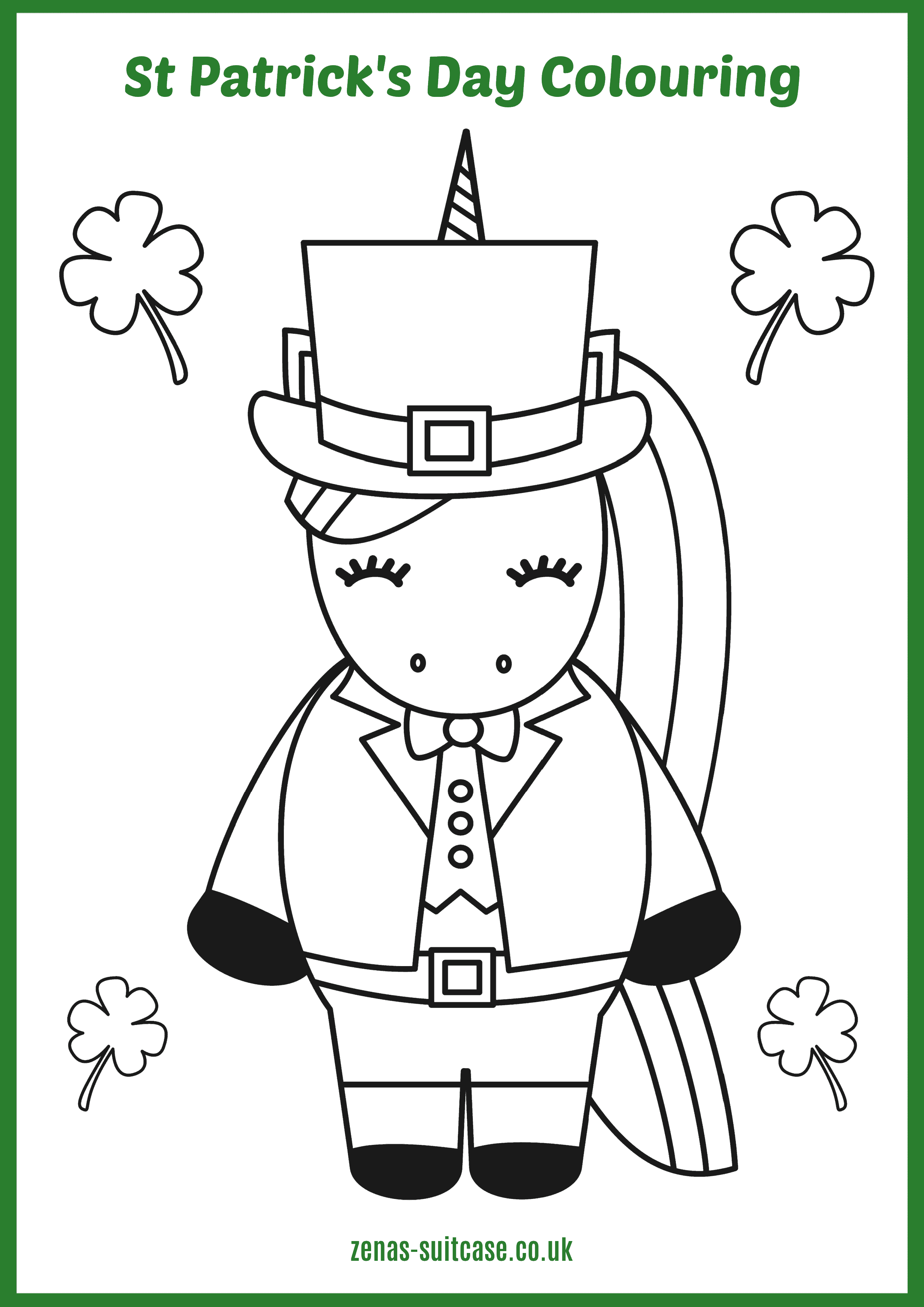 Kids Coloring Page St Patrick's Day