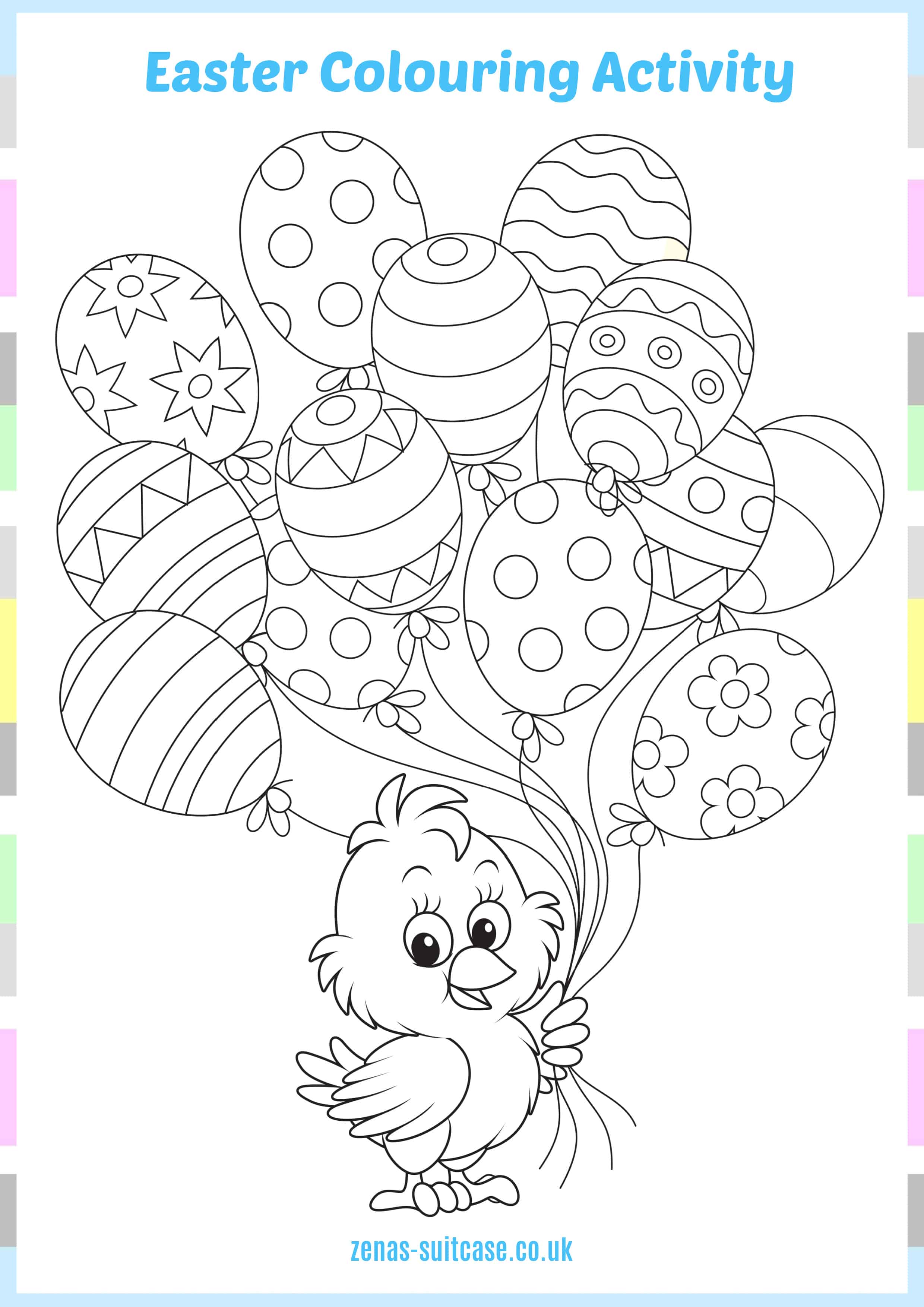 Kids Easter Egg Colouring Activity Page