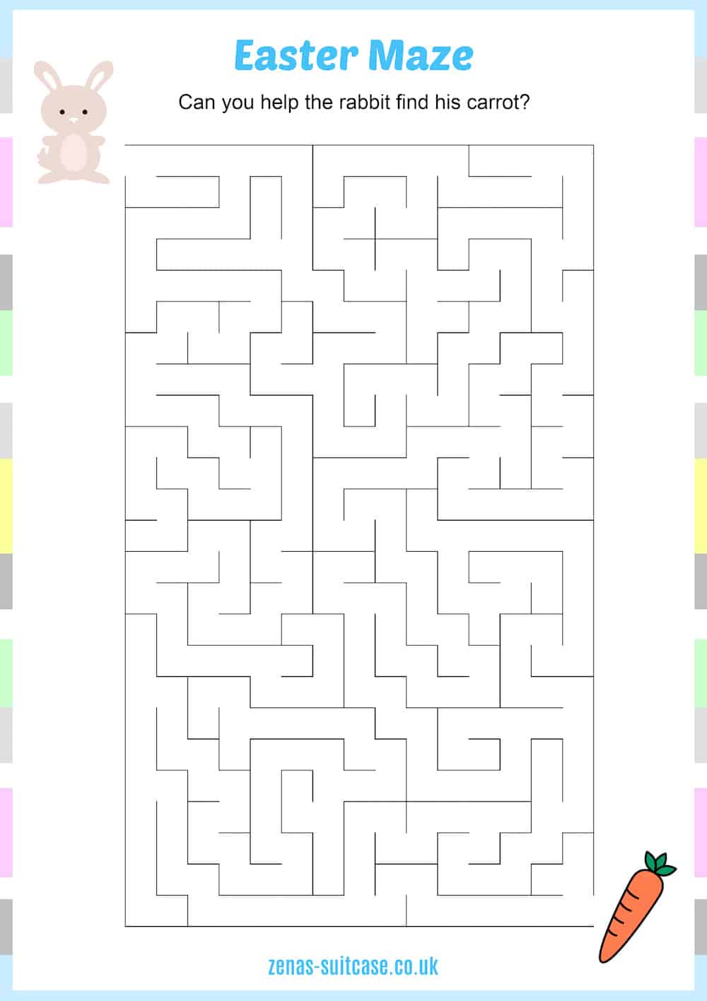 Kids maze Activity Easter