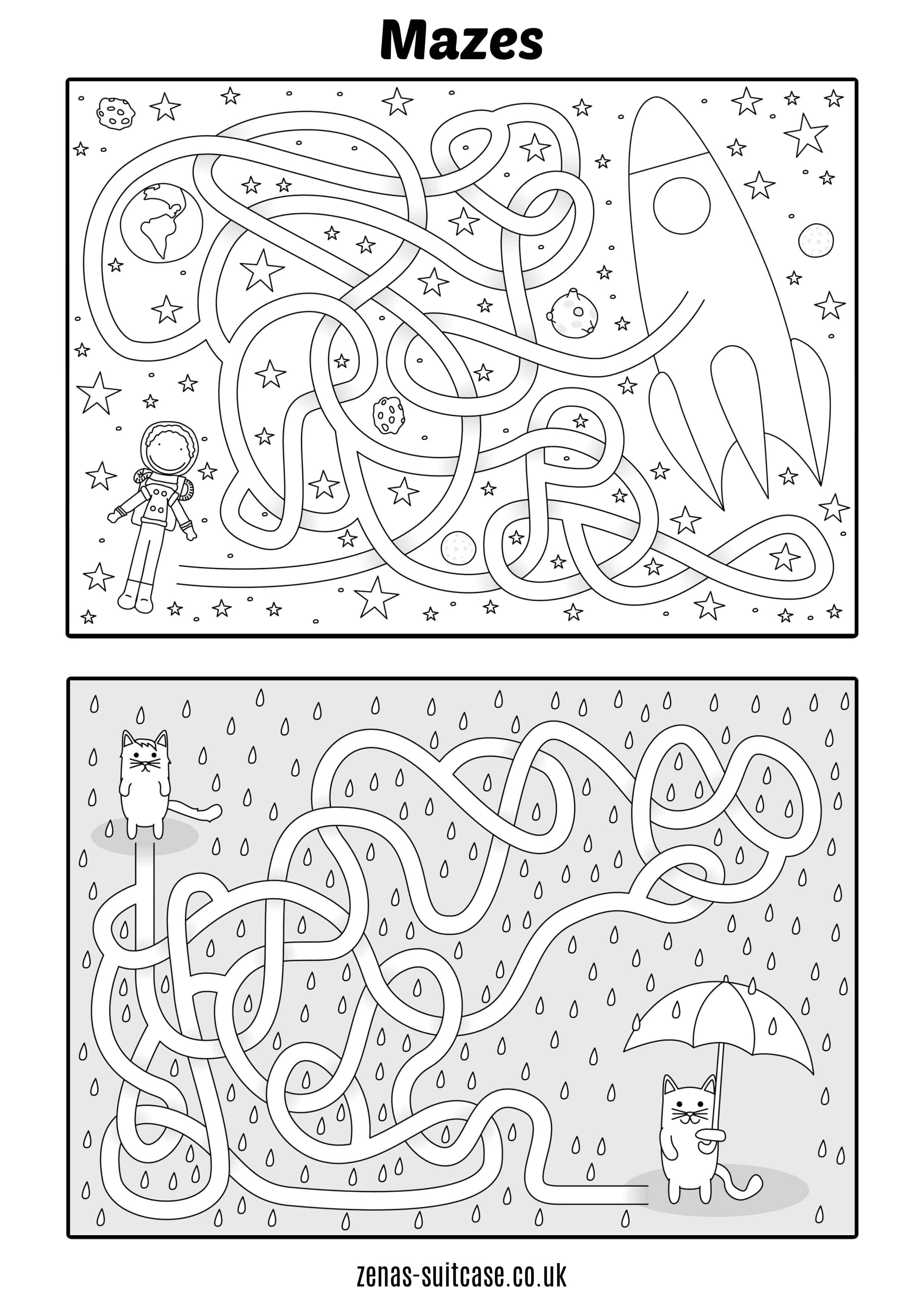 free maze for kids 