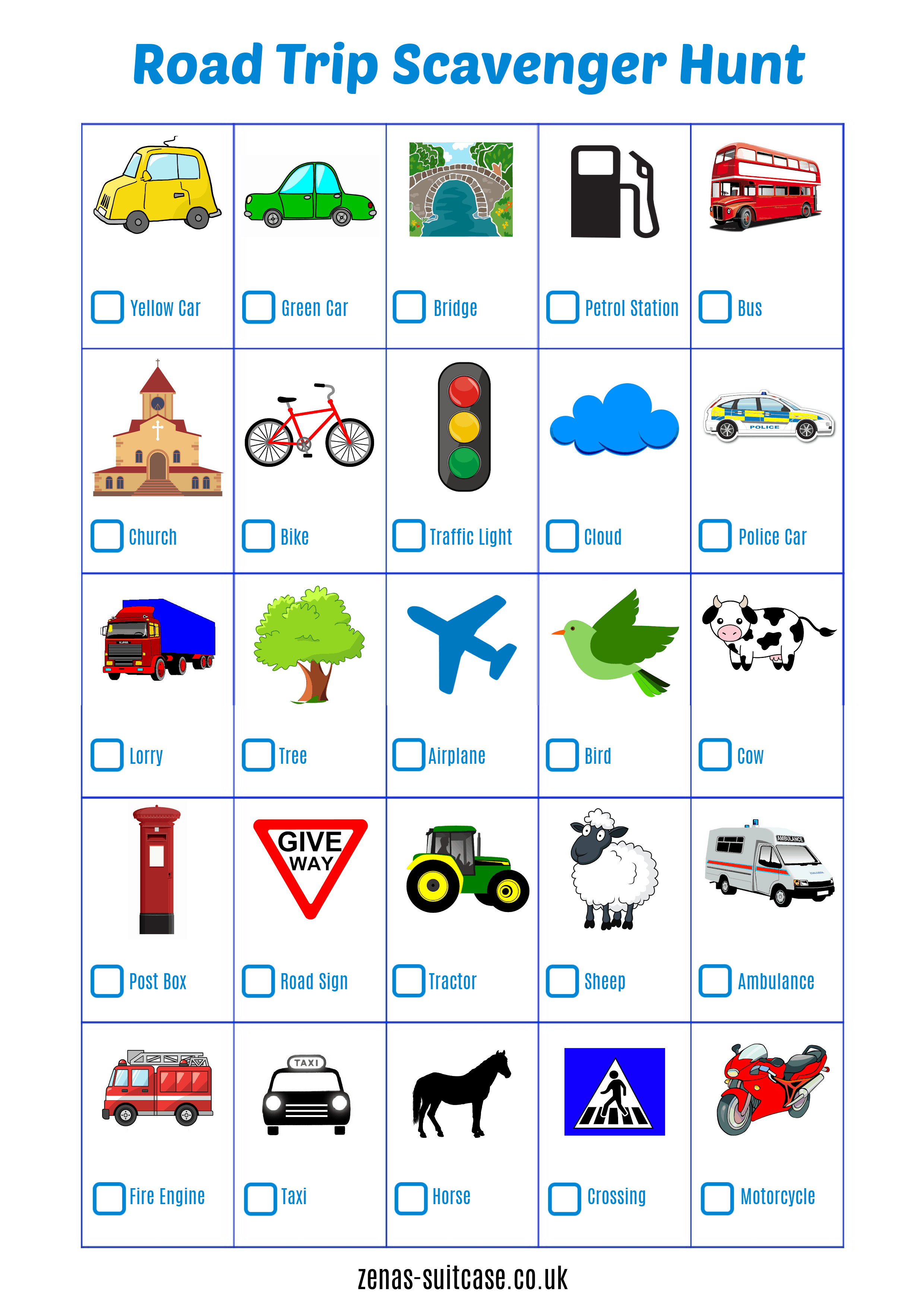 Road Trip I-Spy for Preschoolers  Road trip, Road trip activities, Road  trip with kids