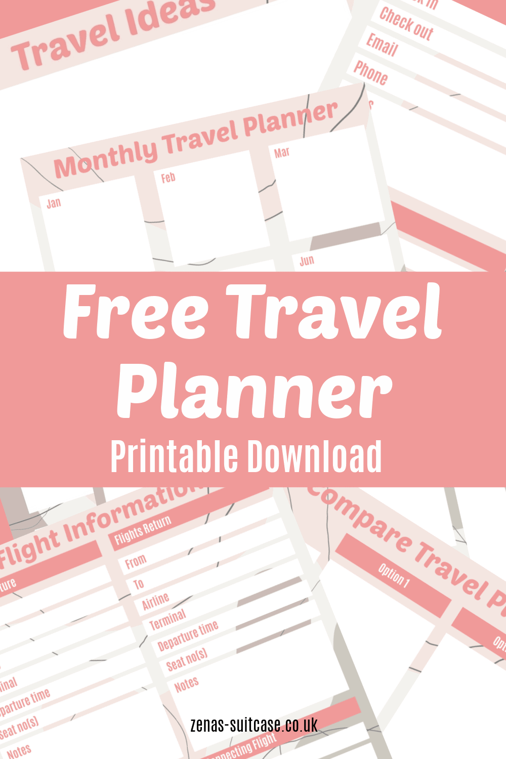 Free Travel Planner Printable - 15 page vacation planning PDF to help you organise the perfect trip 