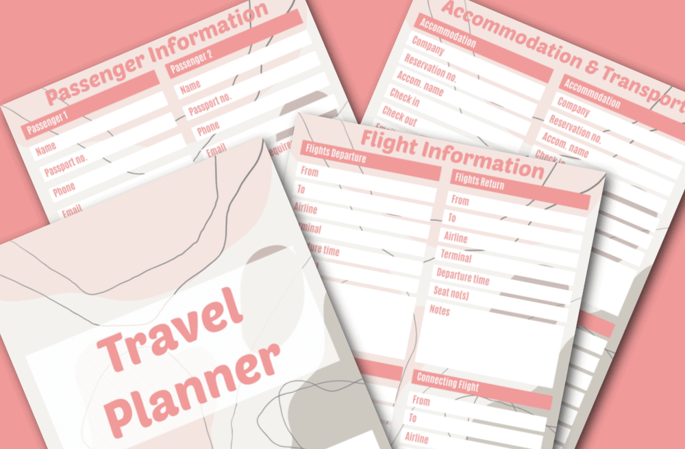 Travel Planning Printable PDF