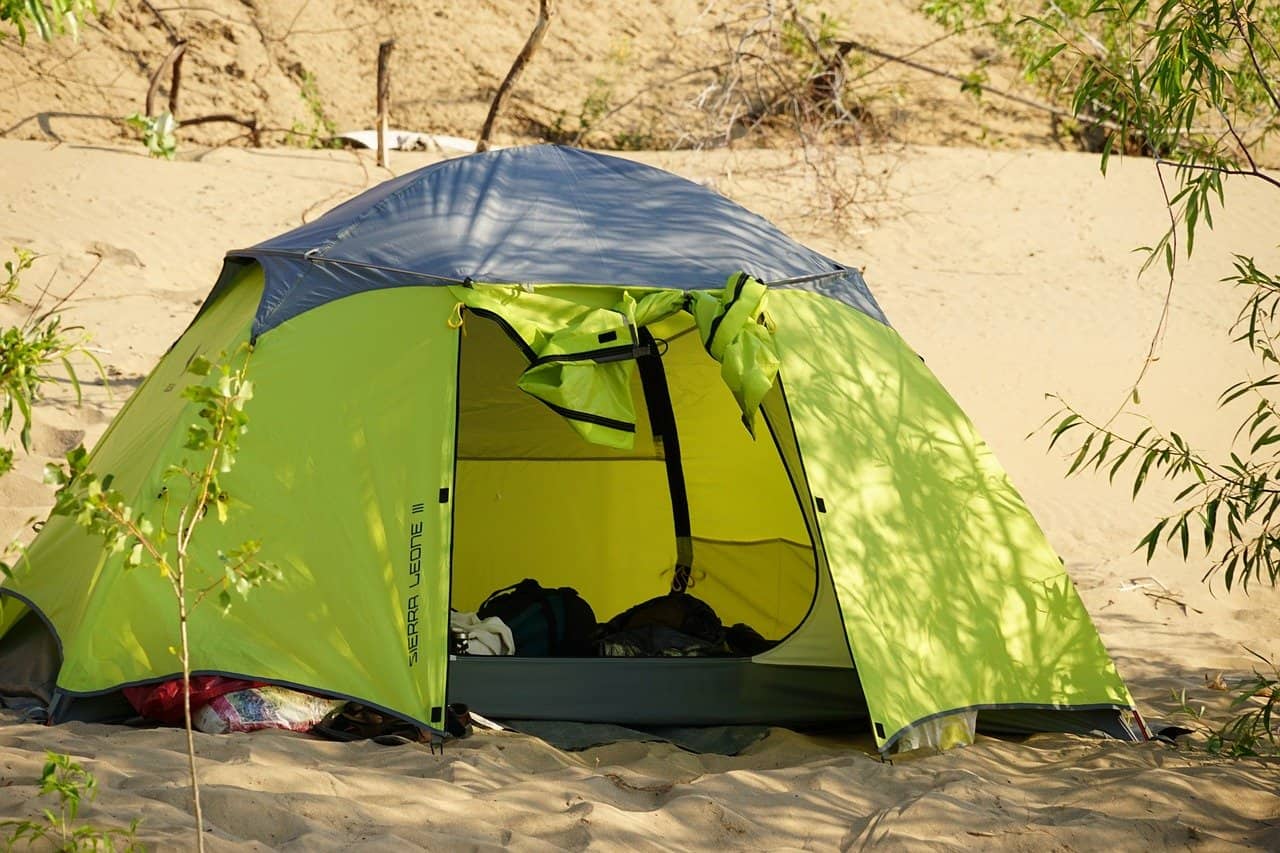 tent on beach 