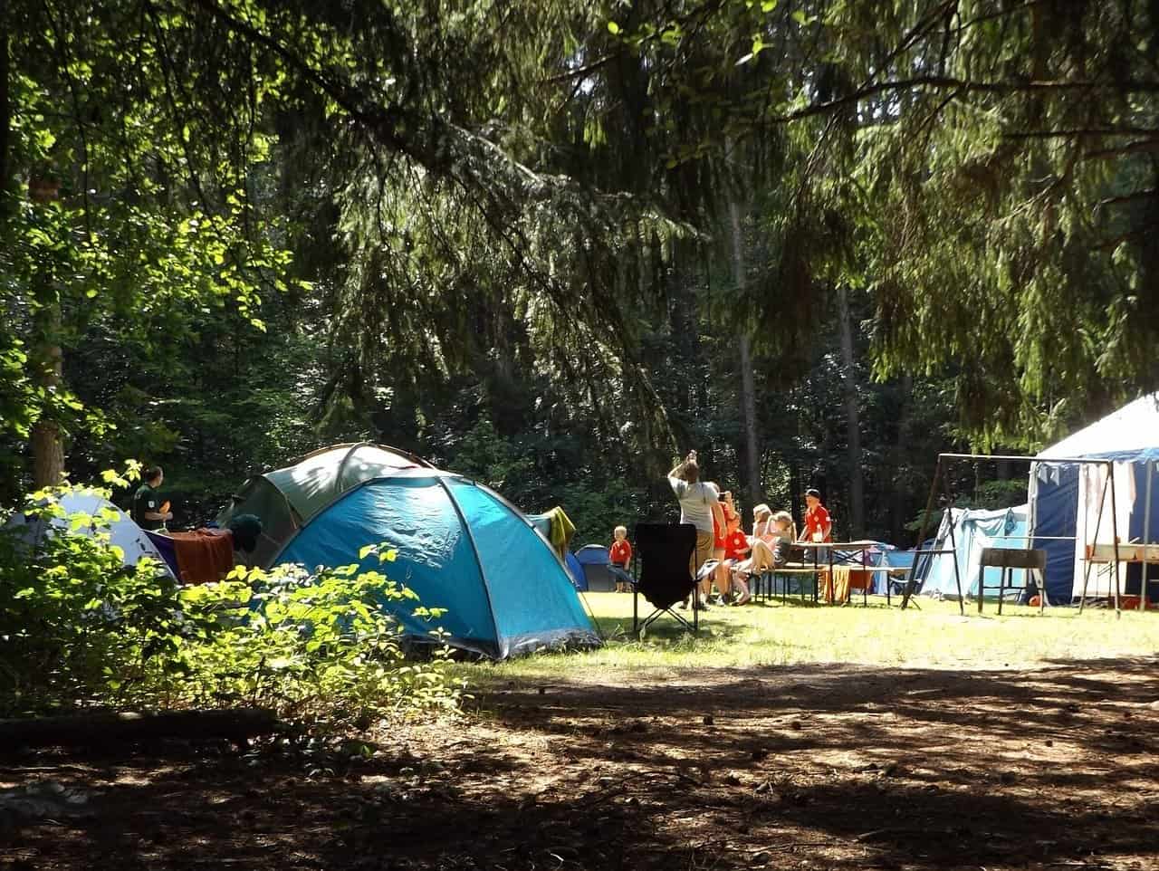 family camping with kids