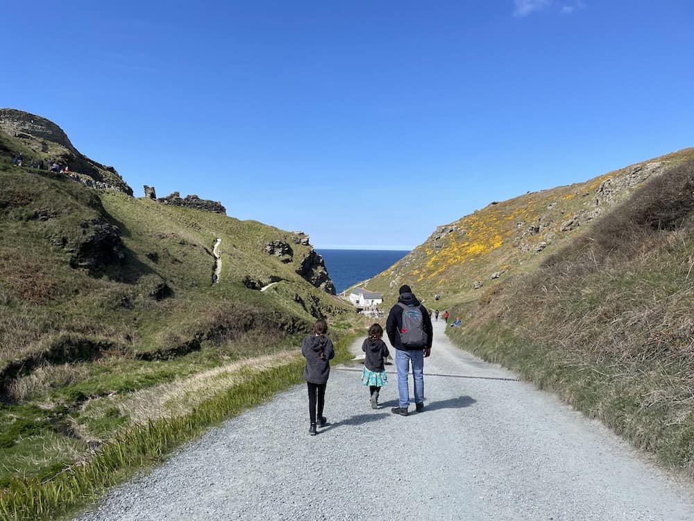 walking to tintagel castle 
