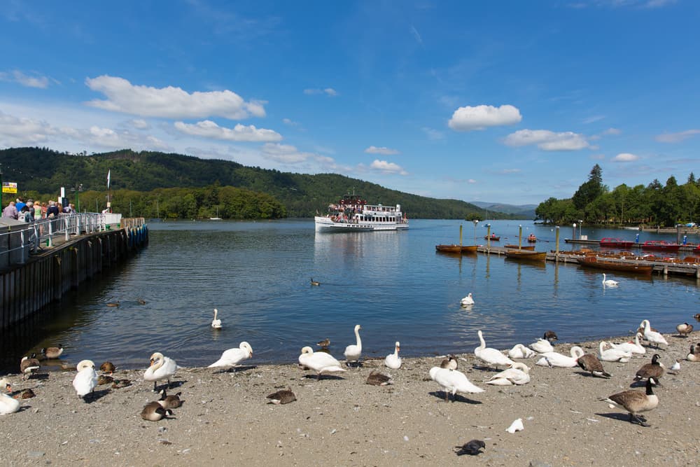 lake windermere in the lake district UK 