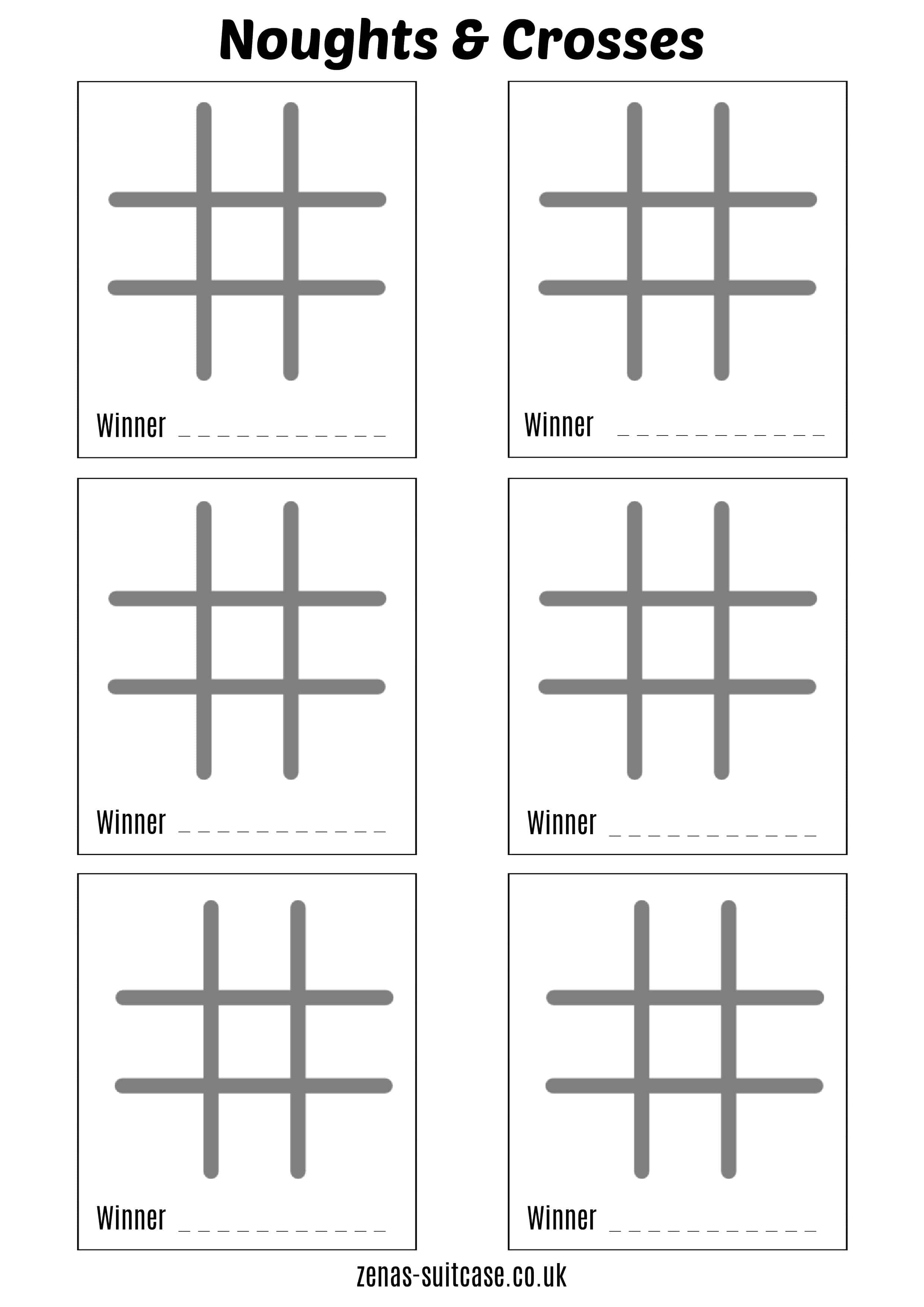 Tic-Tac-Toe Printable Travel Game Printable - FamilyEducation