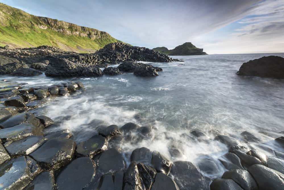 The Giants Causeway are the result of an ancient volcanic activity