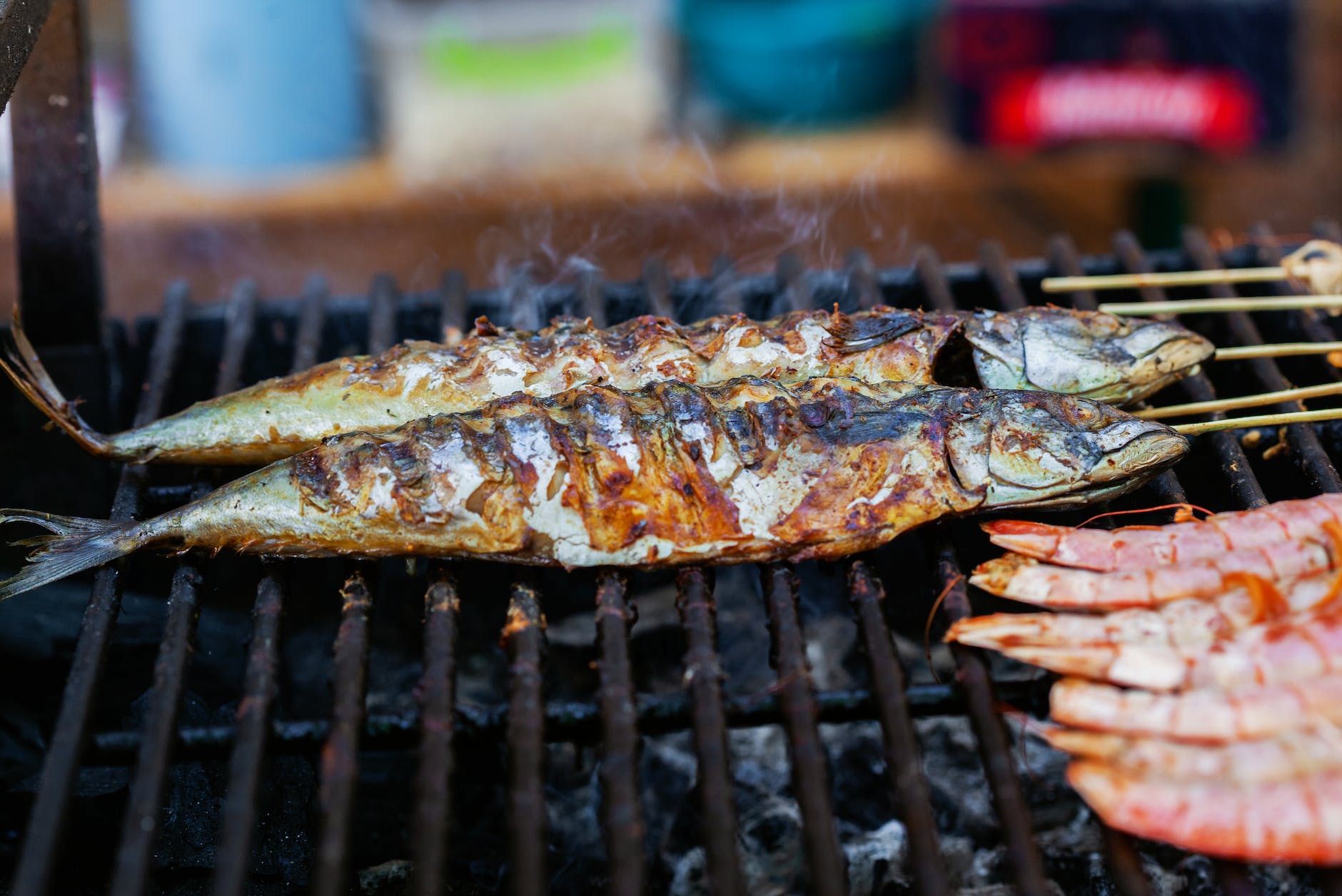 charcoal grilled fish