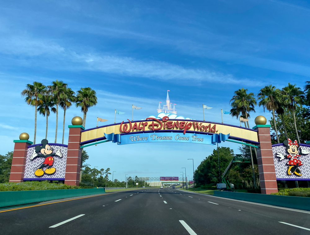 Orlando,FL/USA-7/25/20: The entrance to Walt Disney World in Orlando, FL.