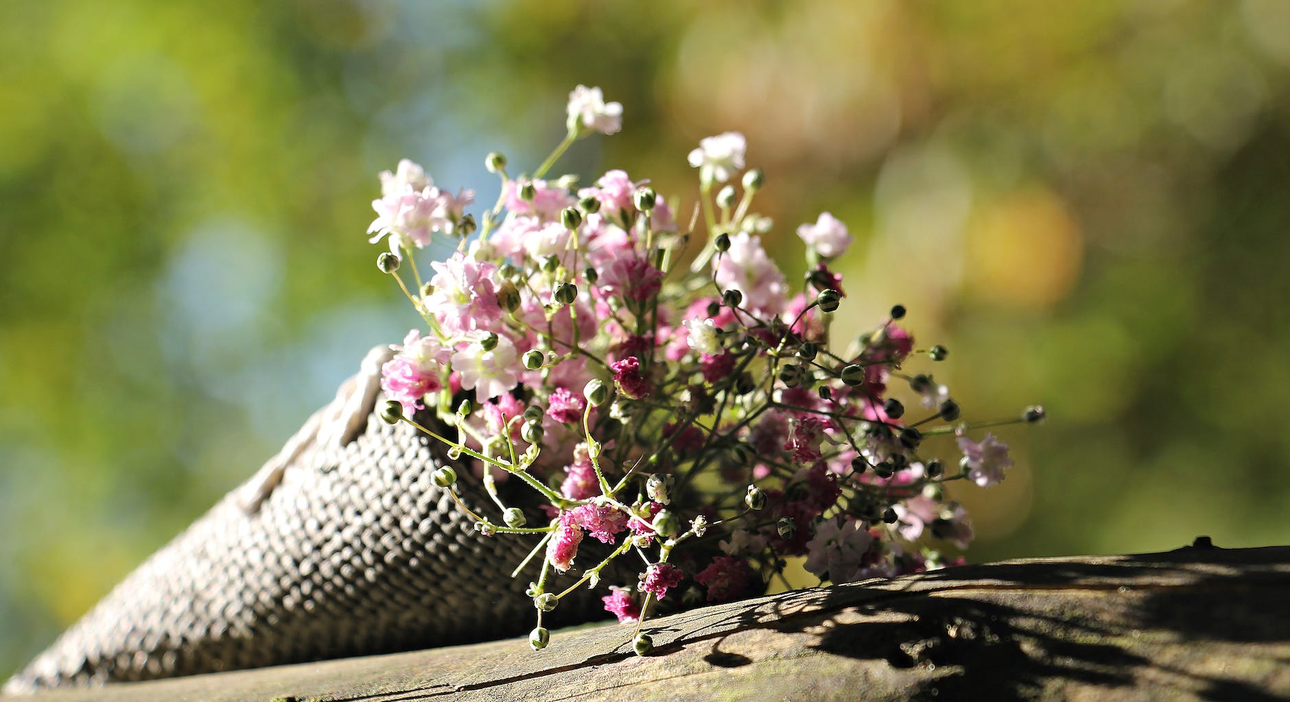 baby s breath blur bouquet close up