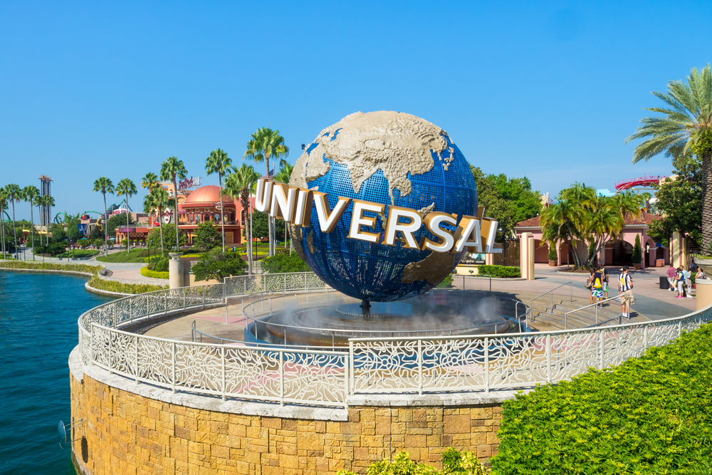 The famous Universal Globe at Universal Studios Florida theme park