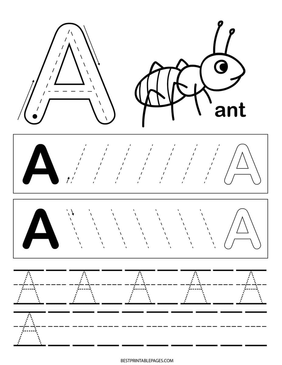 Letters a-k worksheet