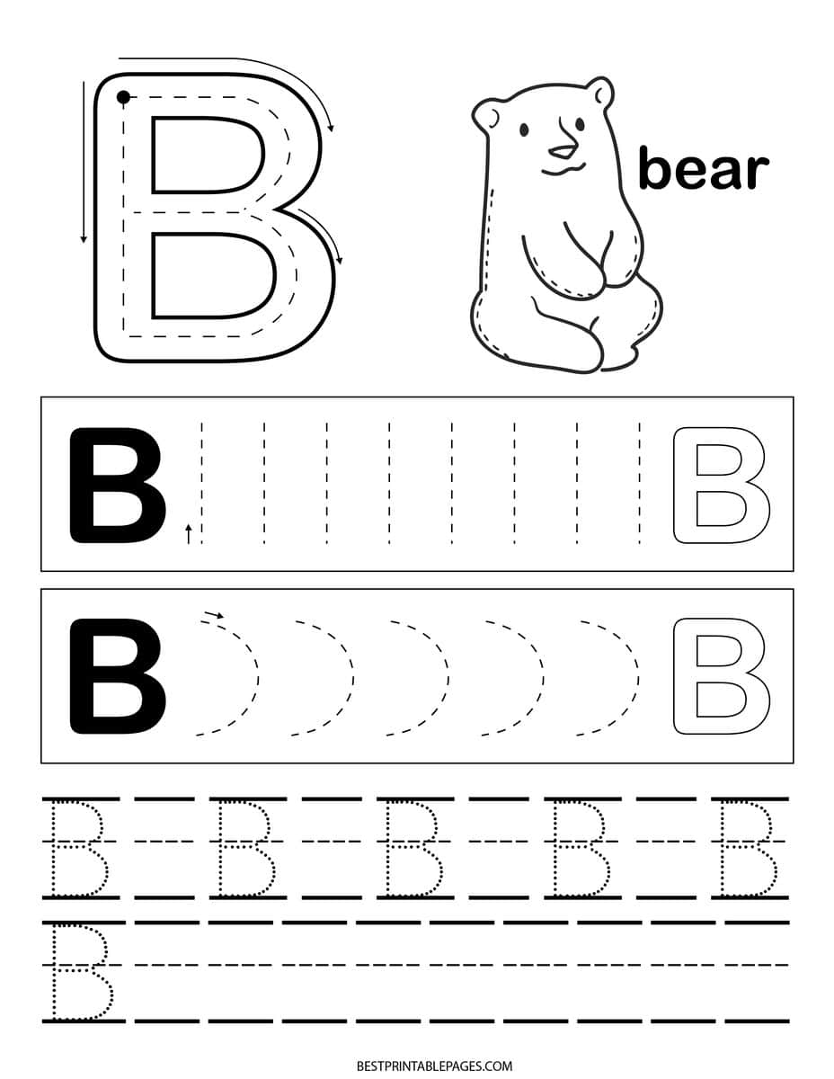 letter b preschool worksheet