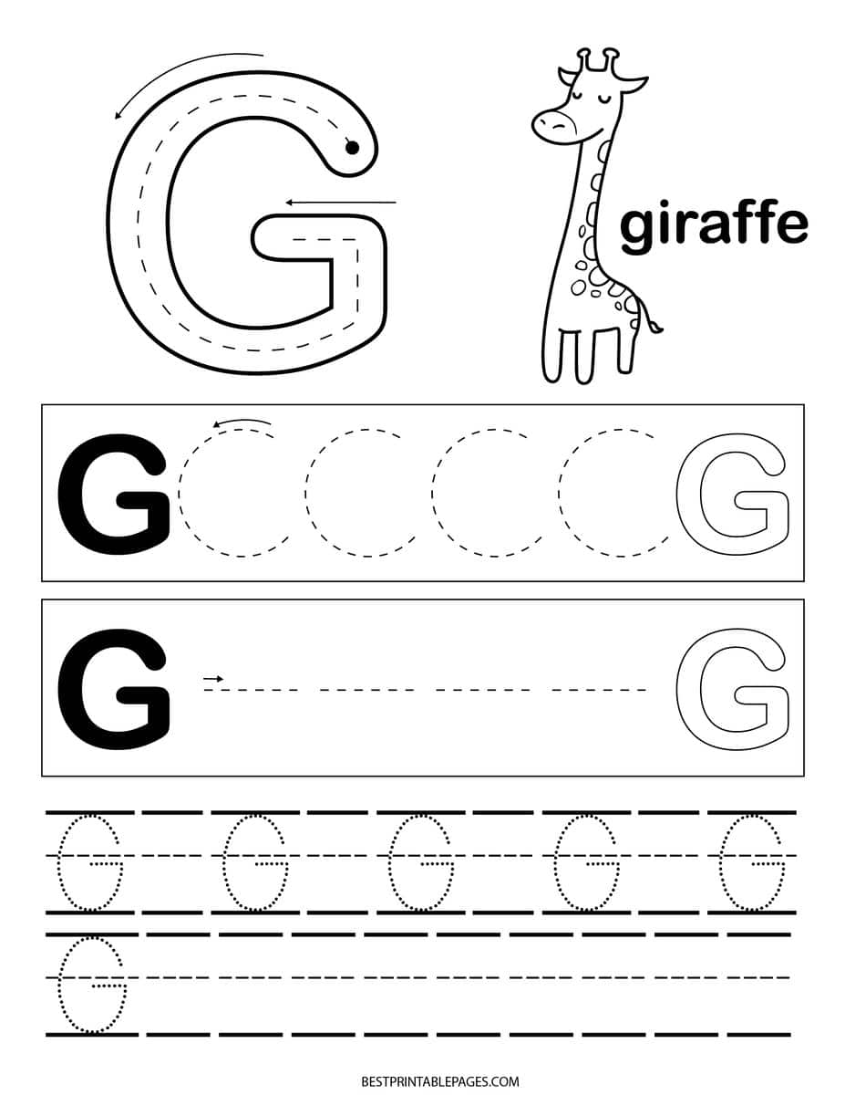 letter g worksheet