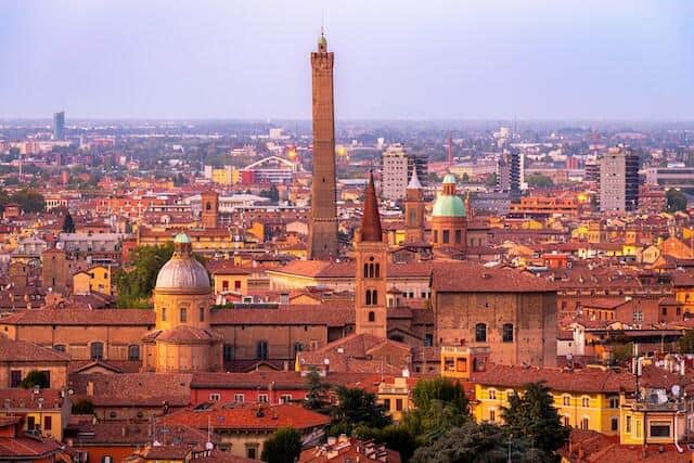 View of bologna skyline