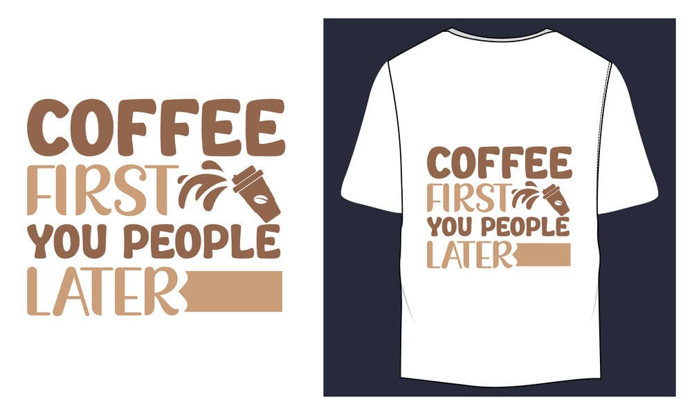 print on demand coffee t shirt